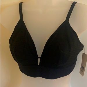 NWT Lively Busty Stripe Mesh Bralette Black size 2